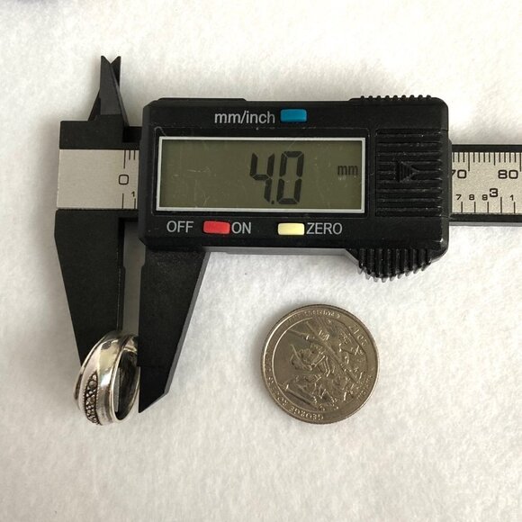 Sterling Silver 925 Marcasite Domed 8MM Tapered Band Ring Size 5 - Picture 14 of 16